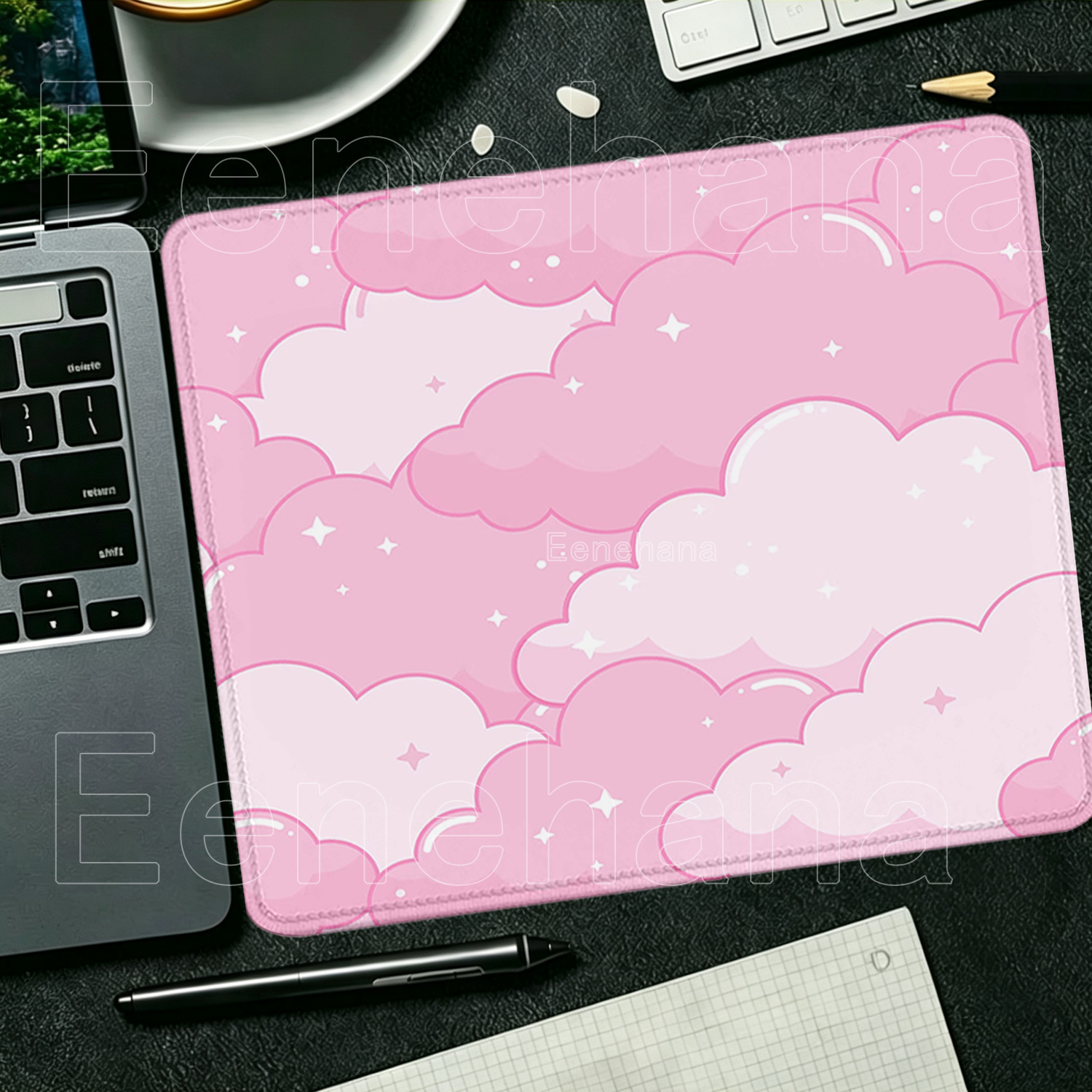 Pc Gaming Cloud Free - Tapis de souris mignon nuages roses