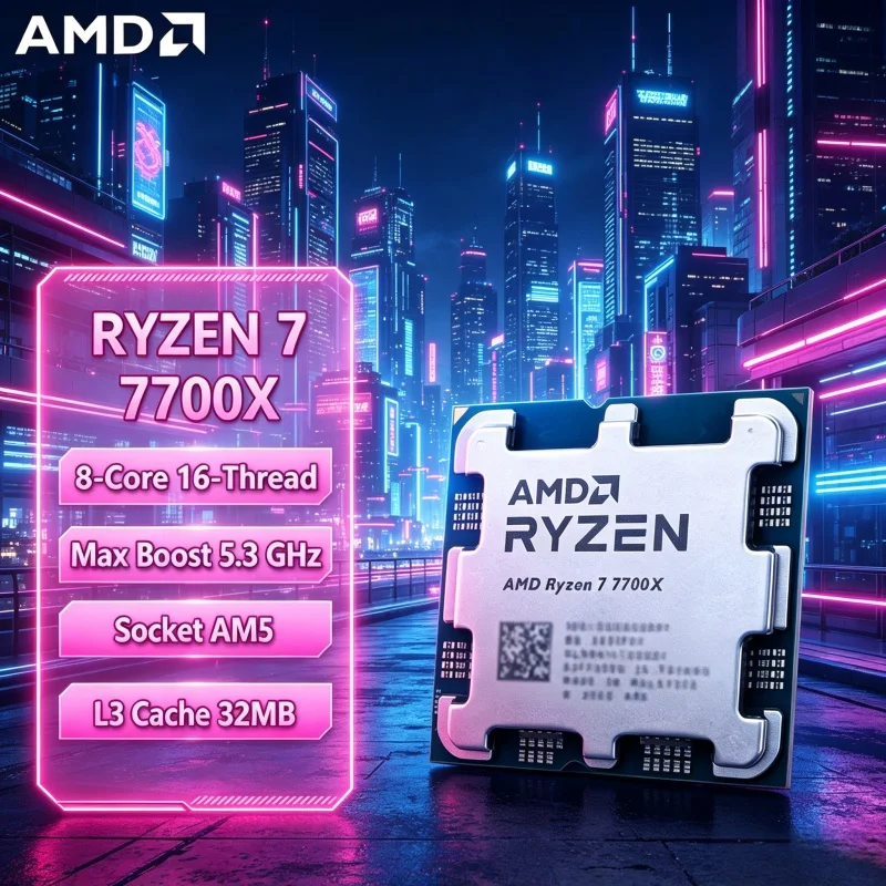 Pc Gaming Ryzen 7 - Processeur AMD Ryzen 7 7700X AM5