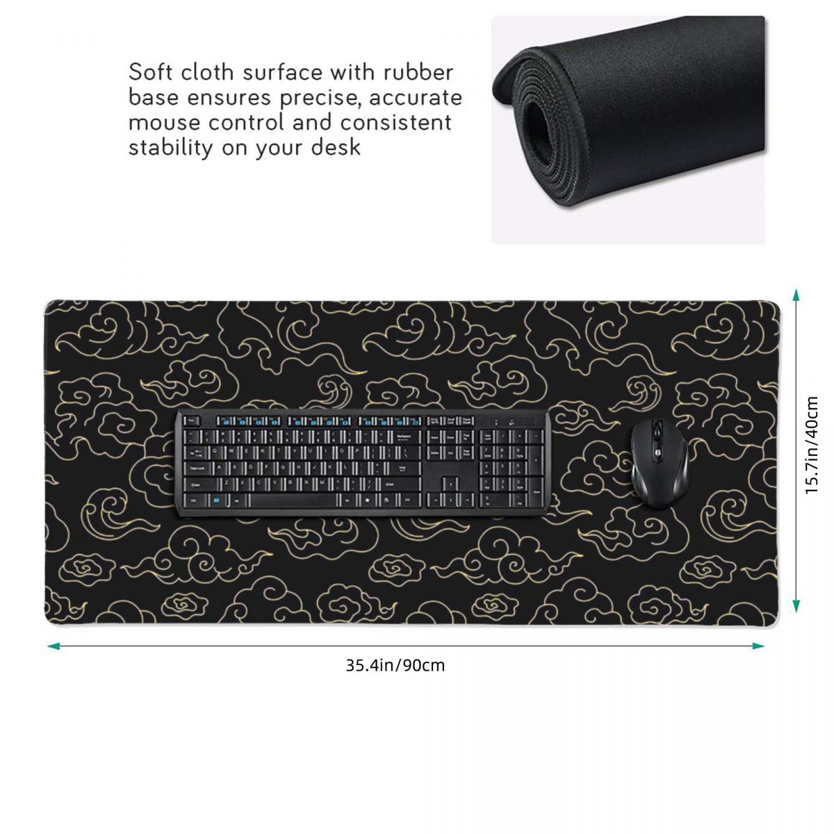 Grand tapis de souris à motif  - Pc Gaming Cloud Free avis et prix