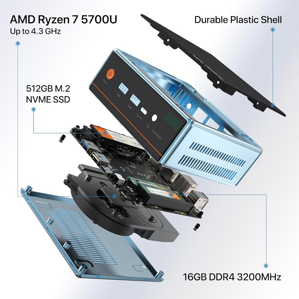 Mini PC AMD Ryzen 7 5700U 8 cœ - Pc Gaming Ryzen 7 avis et prix