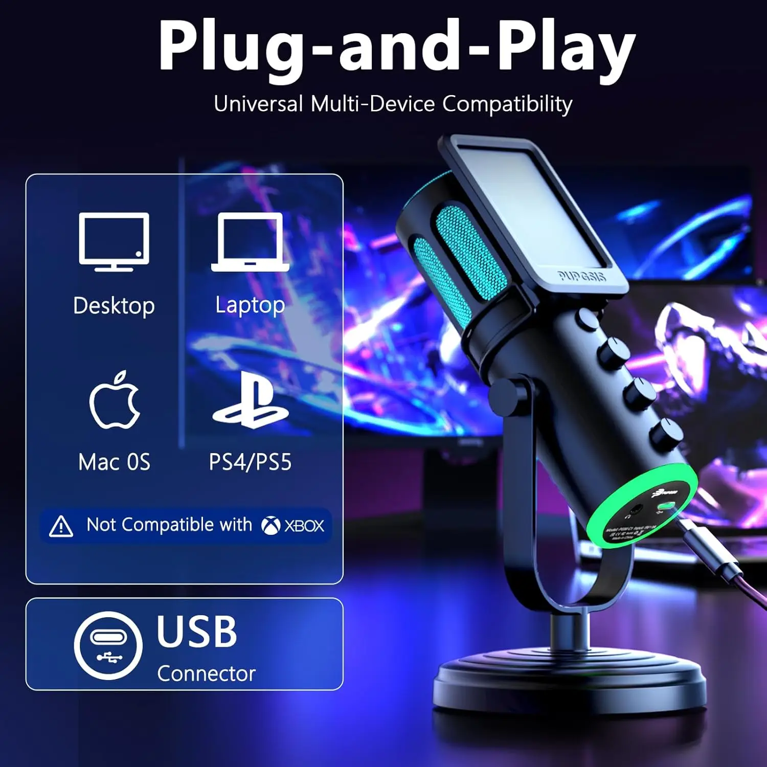 Microphone USB PUPGSIS pour PC - Pc Gaming Discord avis et prix