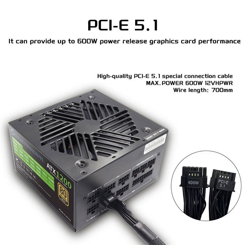 PCIE 5.0 1200W alimentation PC - Pc Gaming Watt avis et prix