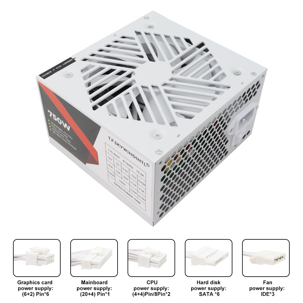 Alimentation PC blanche 750W P - Pc Gaming Watt avis et prix